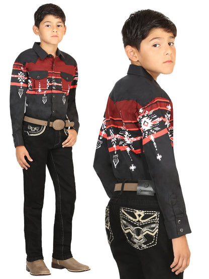 Boys Centenario Premium Bootcut Jeans - Black Denim 45843