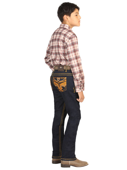 Boys Centenario Premium Bootcut Jeans - Rince Blue Denim 45844