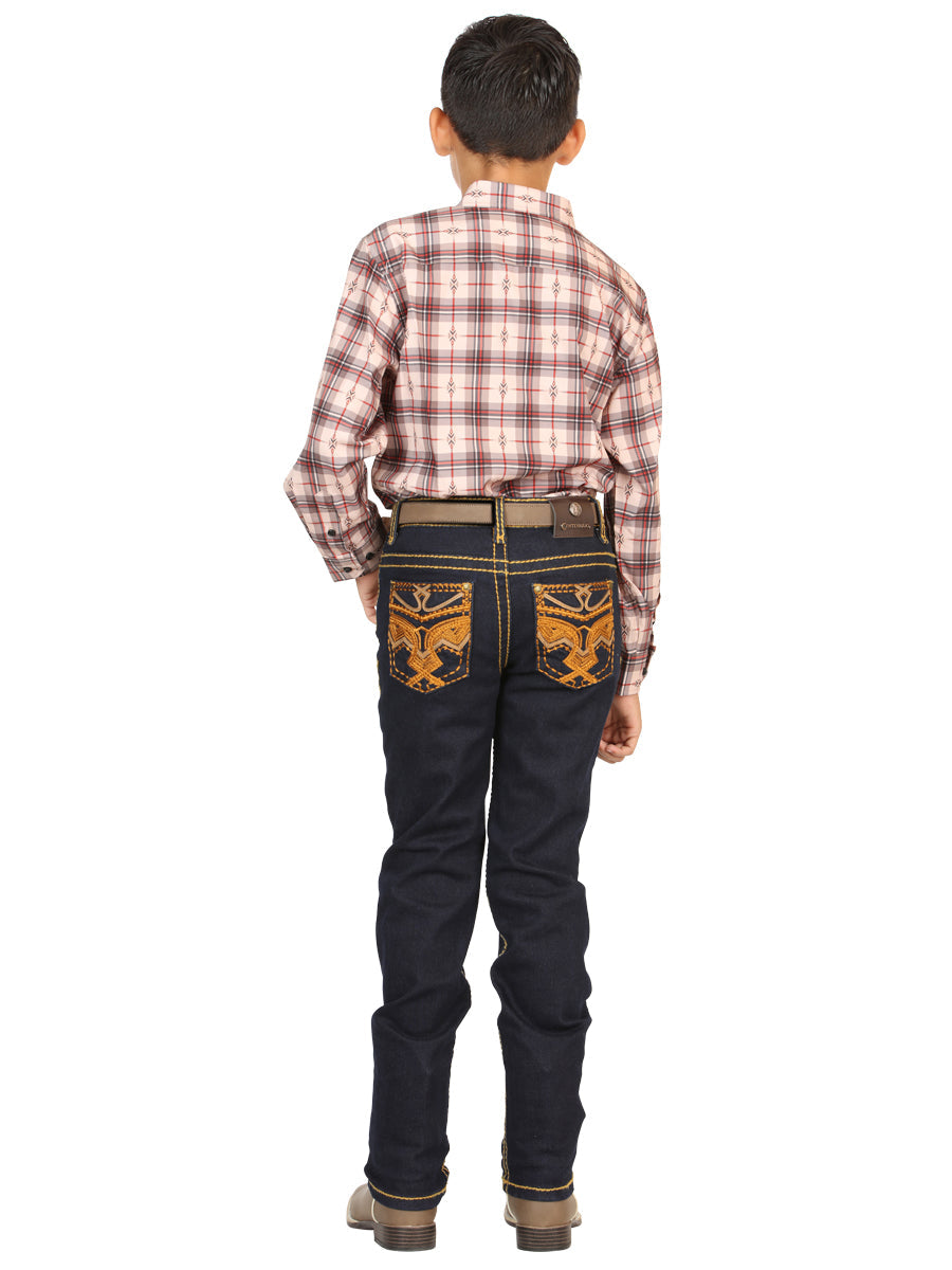 Boys Centenario Premium Bootcut Jeans - Rince Blue Denim 45844