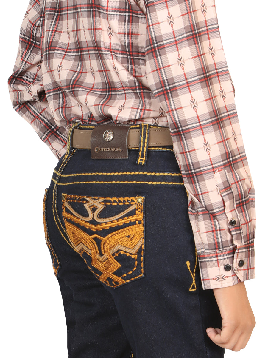 Boys Centenario Premium Bootcut Jeans - Rince Blue Denim 45844