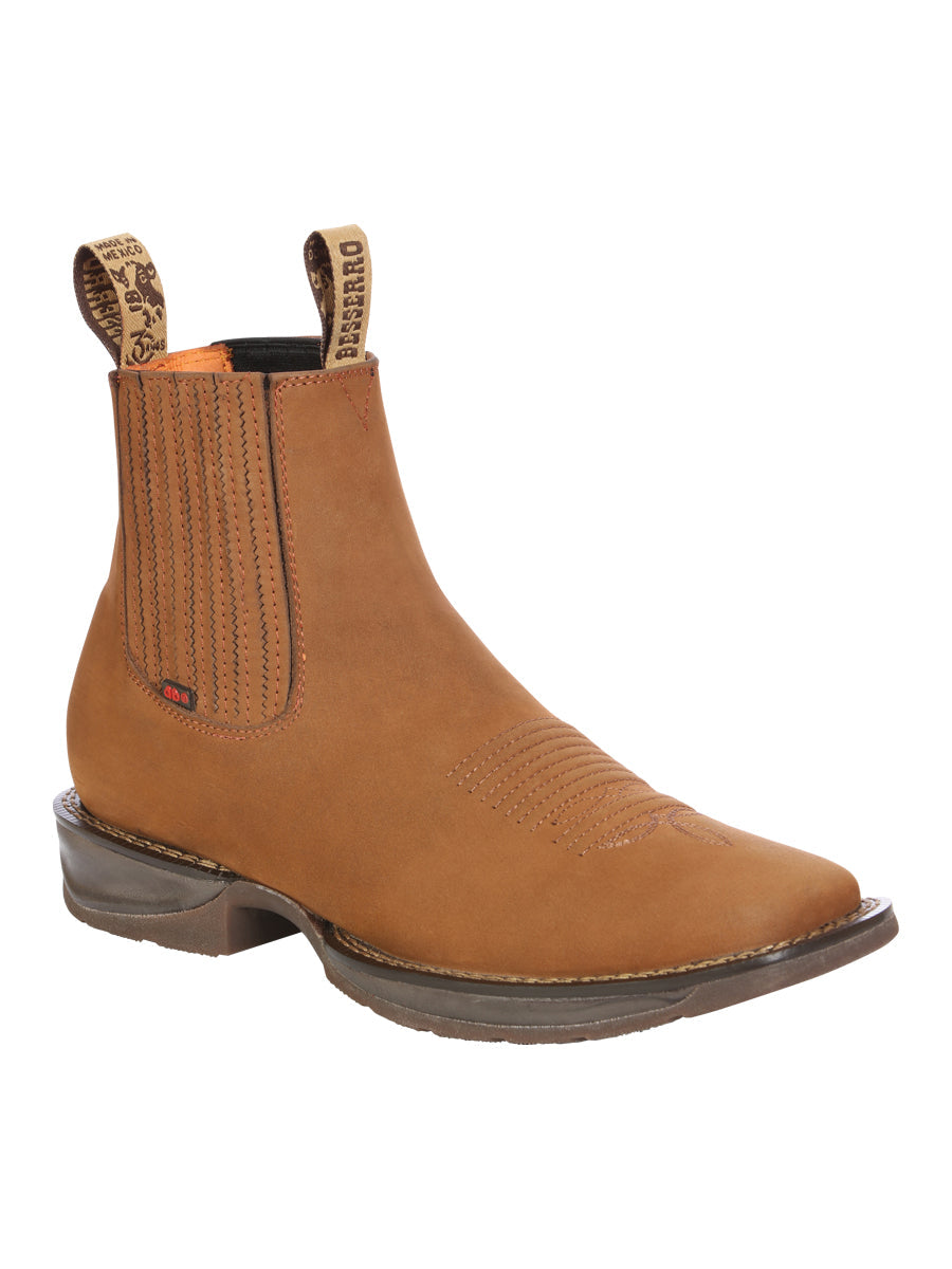 Men's Ankle Boot El Besserro Nobuck- Tan 45875