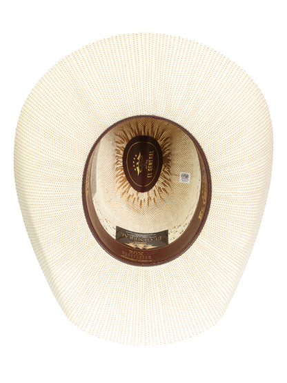 Men's El General 20X Palm Straw Western Hat - Bangora Ringers  45882