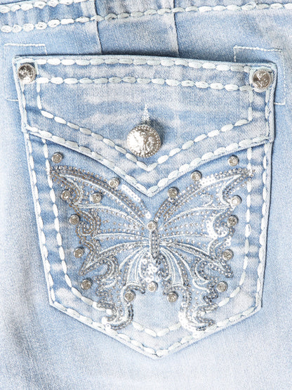 Women's Centenario Bootcut Denim Jeans- Light Blue 45906