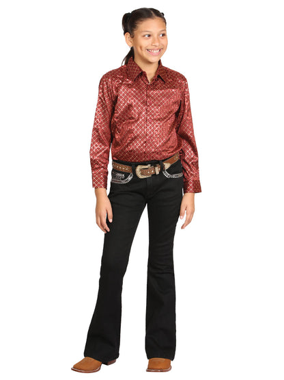 Girls Centenario Premium Bootcut Jeans -  Black Denim 45907