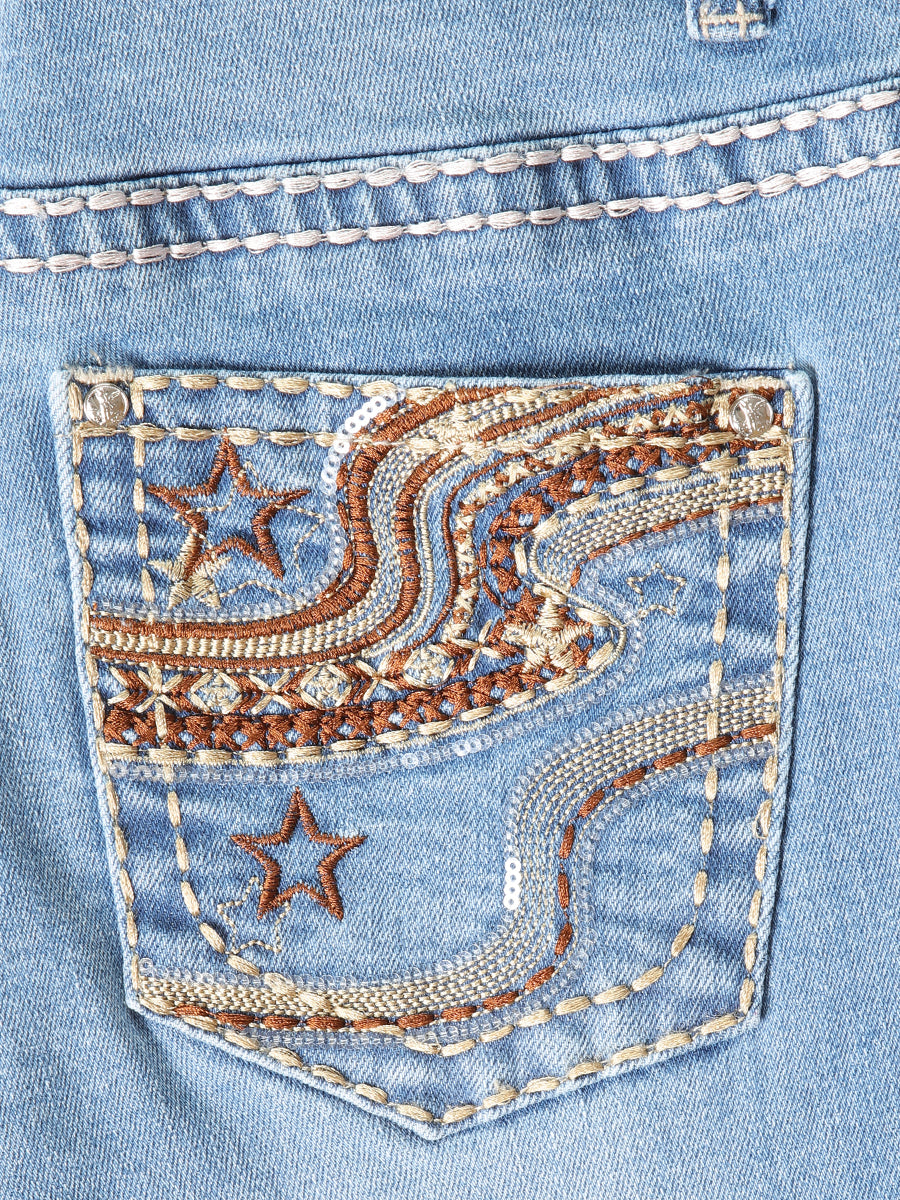 Girls Centenario Premium Bootcut Jeans - Blue Denim 45908
