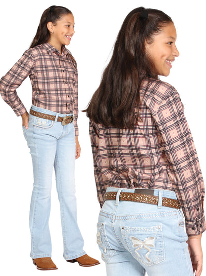 Girls Centenario Premium Bootcut Jeans -  Light Blue Denim 45910