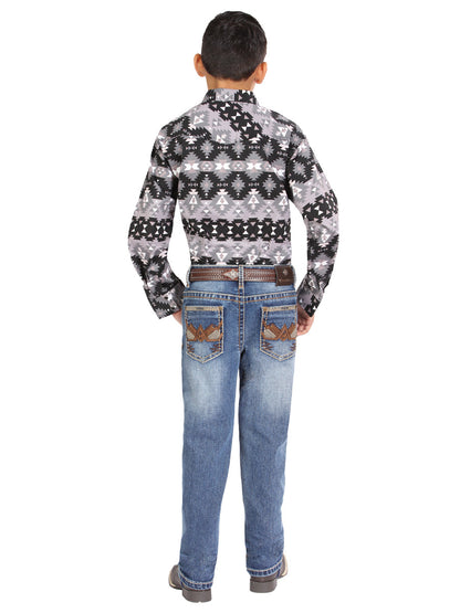 Boys Centenario Premium Bootcut Jeans - Blue Denim 45912
