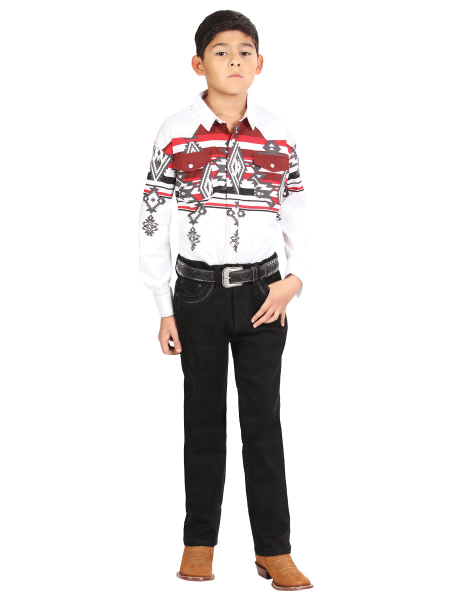 Boys Centenario Premium Bootcut Jeans - Black Denim 45913