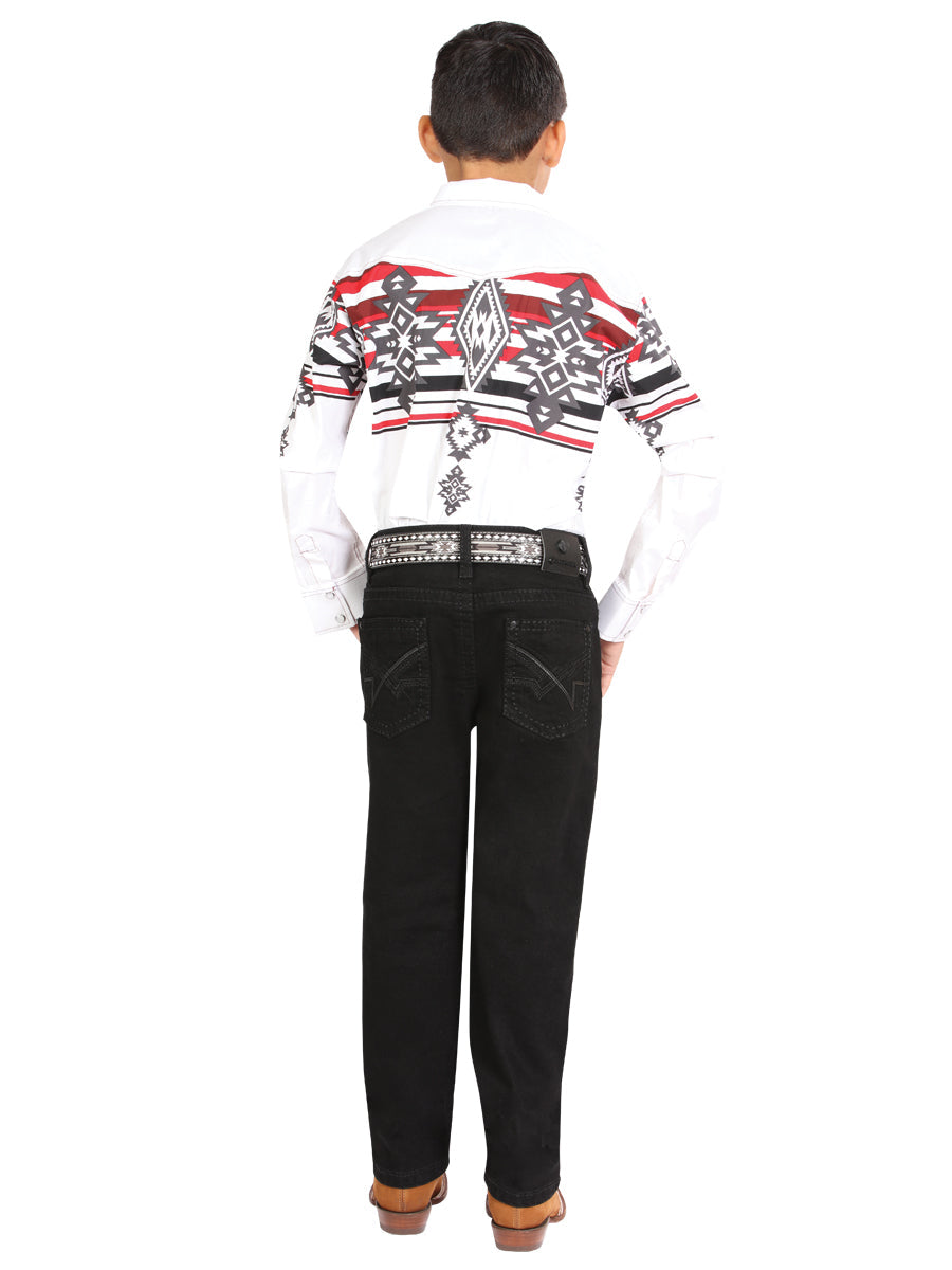 Boys Centenario Premium Bootcut Jeans - Black Denim 45913