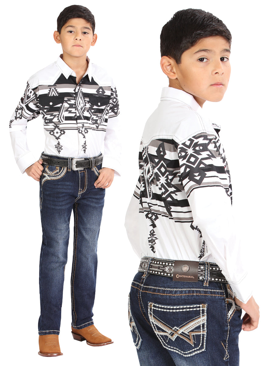 Boys Centenario Premium Bootcut Jeans - Dark Blue Denim 45914