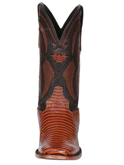 Men's El General Western Boot Lizard Print Leather - Cognac 45930