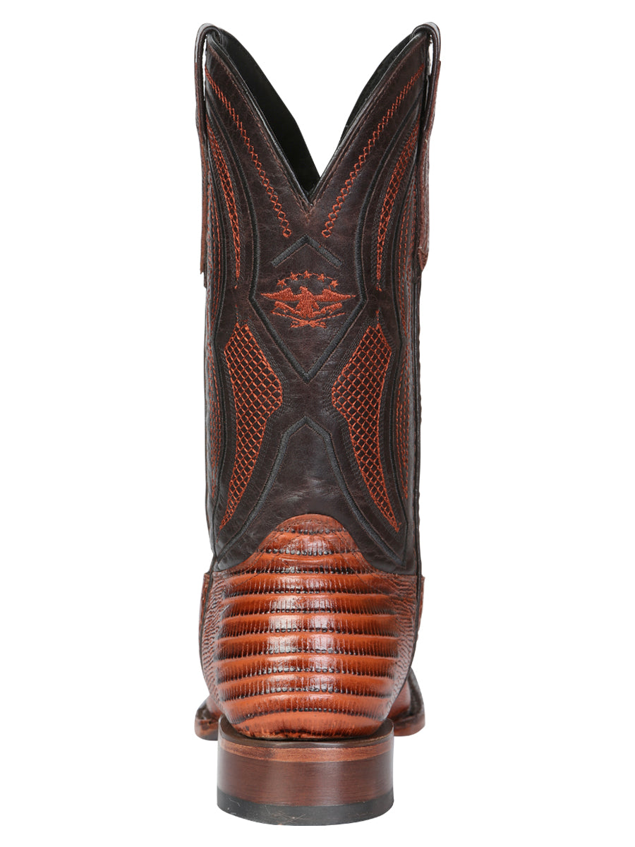 Men's El General Western Boot Lizard Print Leather - Cognac 45930