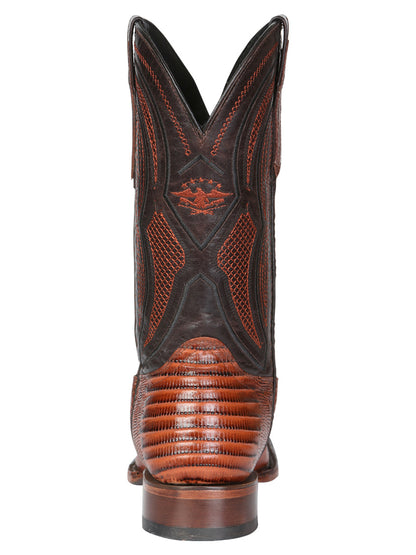 Men's El General Western Boot Lizard Print Leather - Cognac 45930