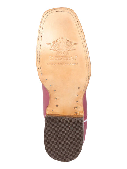 Women's El General Western Boot Crack Leather- Pink 45933