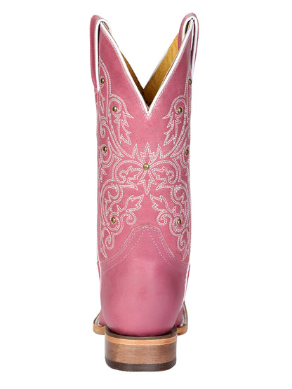 Women's El General Western Boot Crack Leather- Pink 45933
