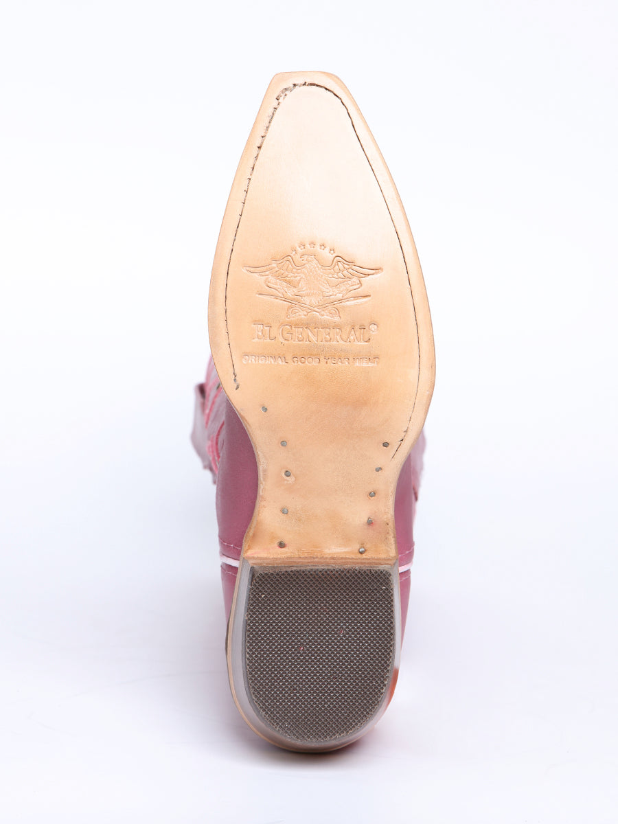Women's El General Cowboy Boot Crack Leather- Pink 45938