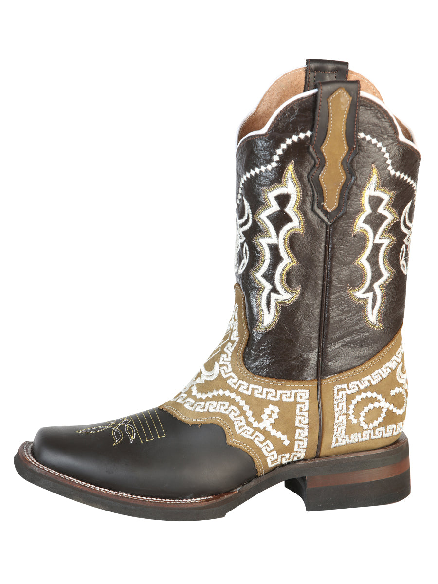 El General Rodeo Boot - Crazy Brown with Embroidery 51110