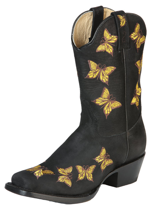 El General Womens Rodeo Boot  - Nobuck Black 51220