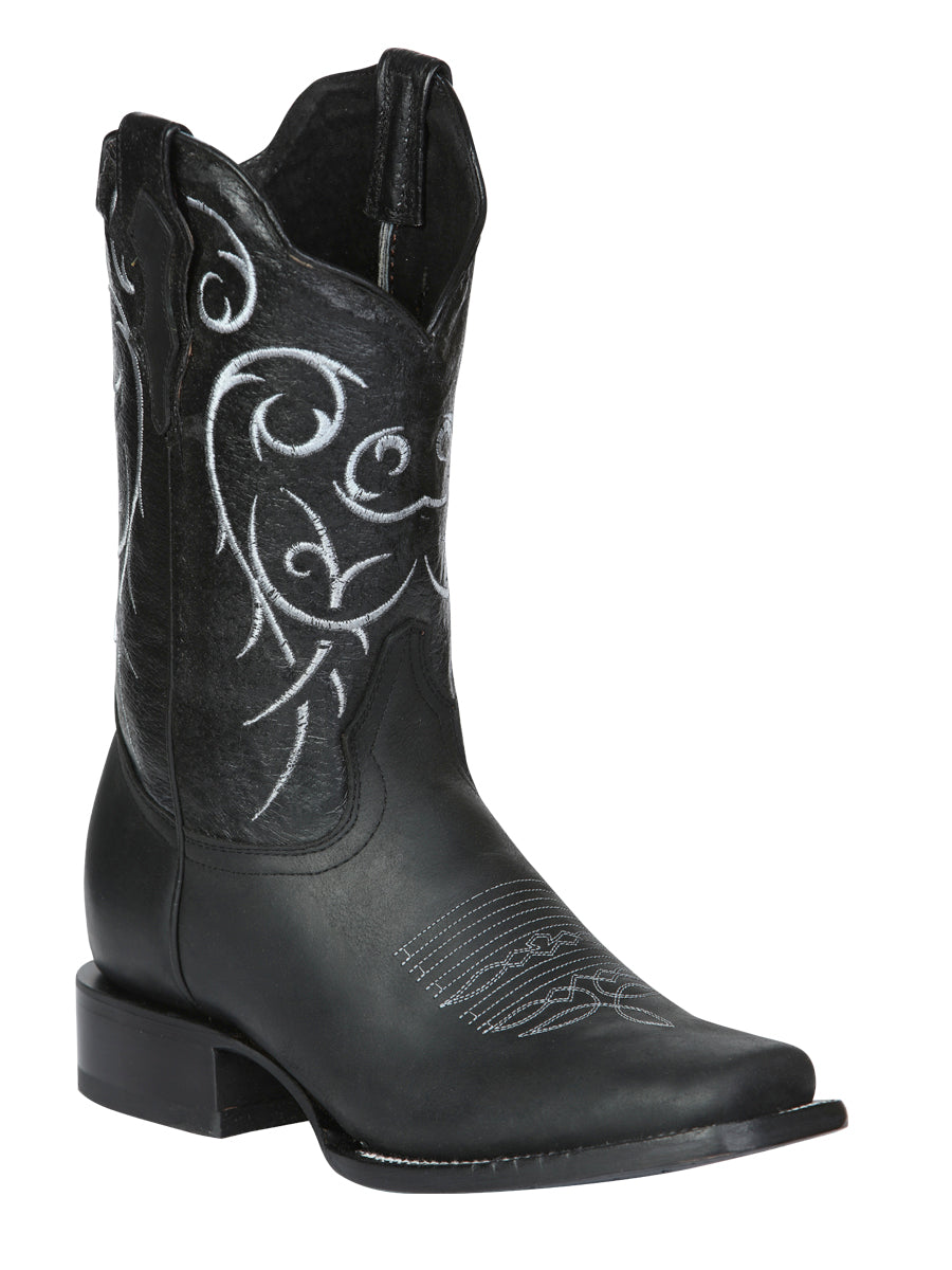 Bota Rodeo El Senor de los Cielos -  leathert Crazy -  Black 124069