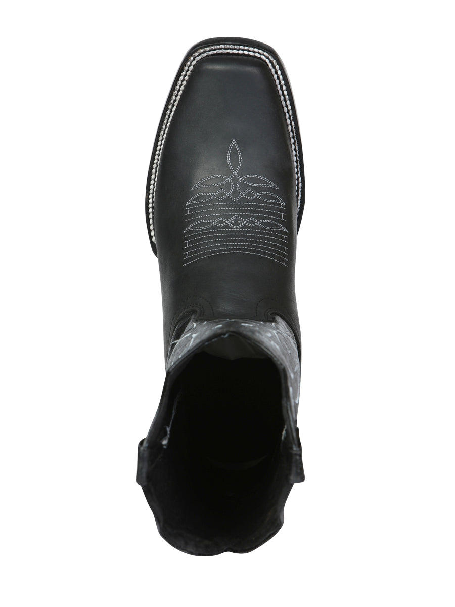 Bota Rodeo El Senor de los Cielos -  leathert Crazy -  Black 124069