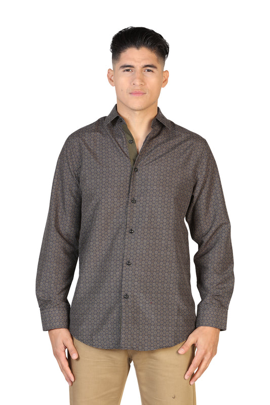 El Señor de los Cielos Long Sleeve Casual Shirt – Bold & Stylish 125097