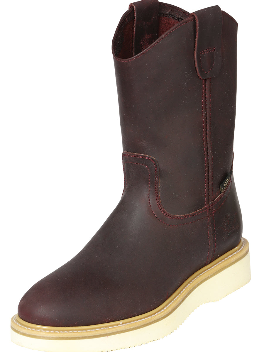 El General Work Boot without Helmet – Grasso Leather in Wine 126051