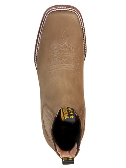 El General Square Toe Ankle Boot - Nobuck  Brown 126195