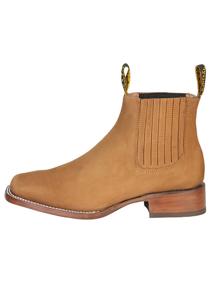 El General Square Toe Ankle Boot - Nobuck Old Gold 126199