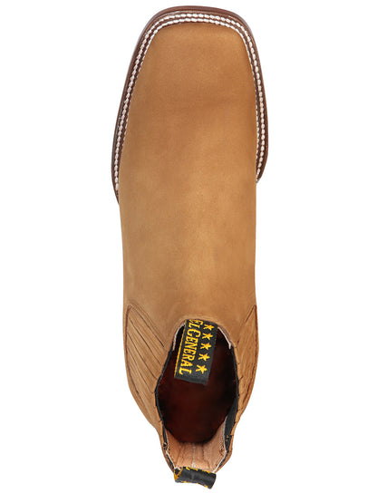 El General Square Toe Ankle Boot - Nobuck Old Gold 126199