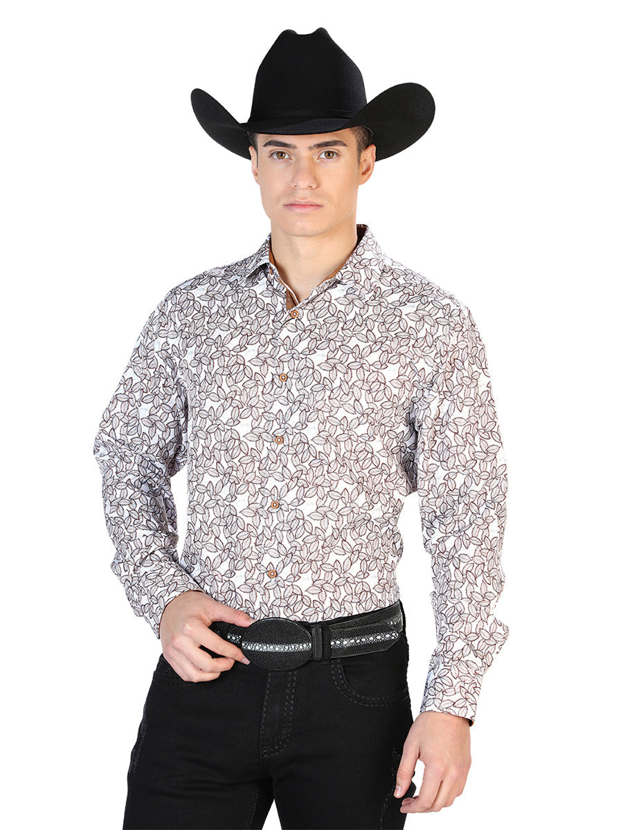 White Casual Long Sleeve Shirt 126272