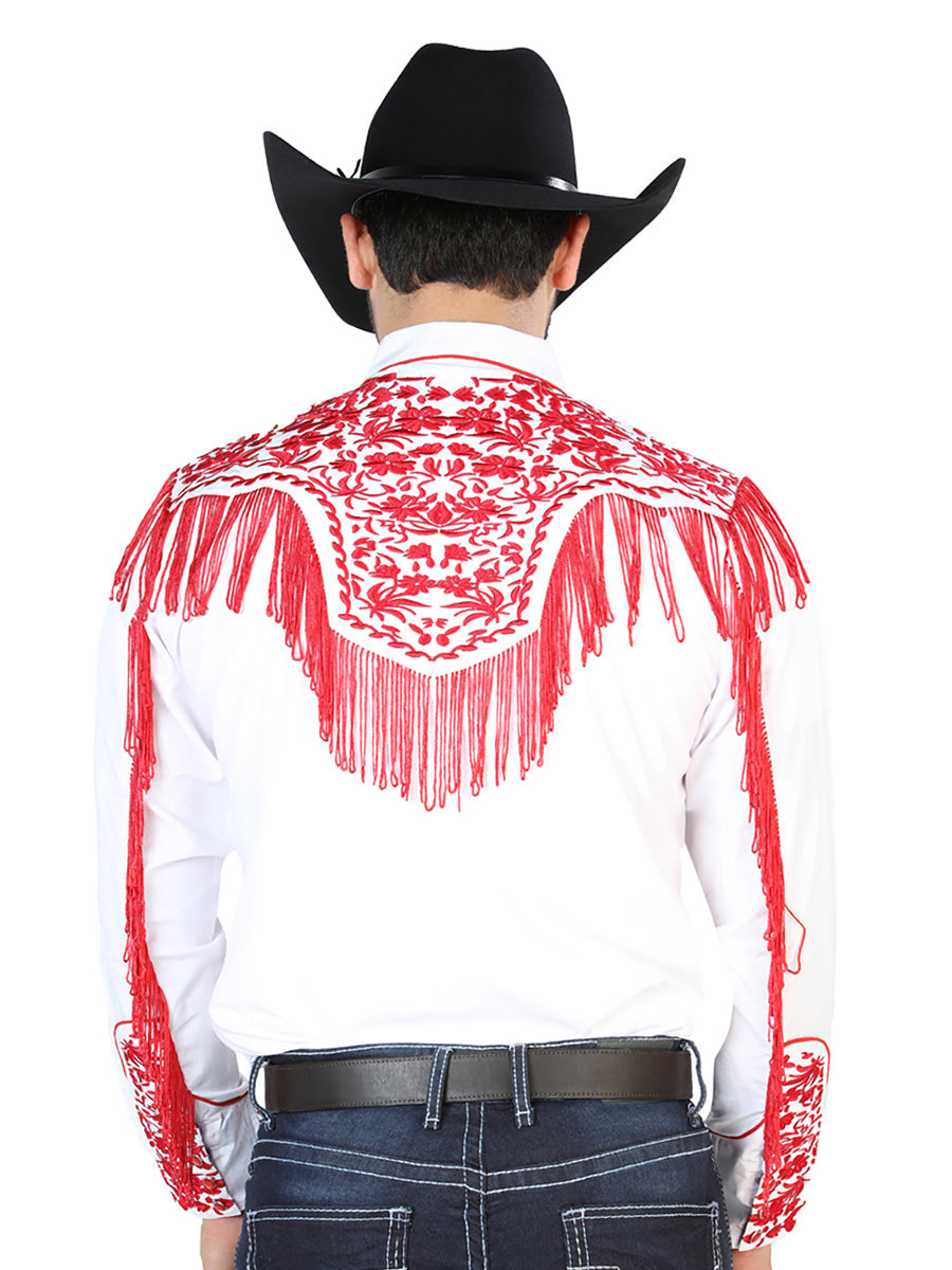 El Señor de los Cielos Embroidery Shirt White/Red 126708
