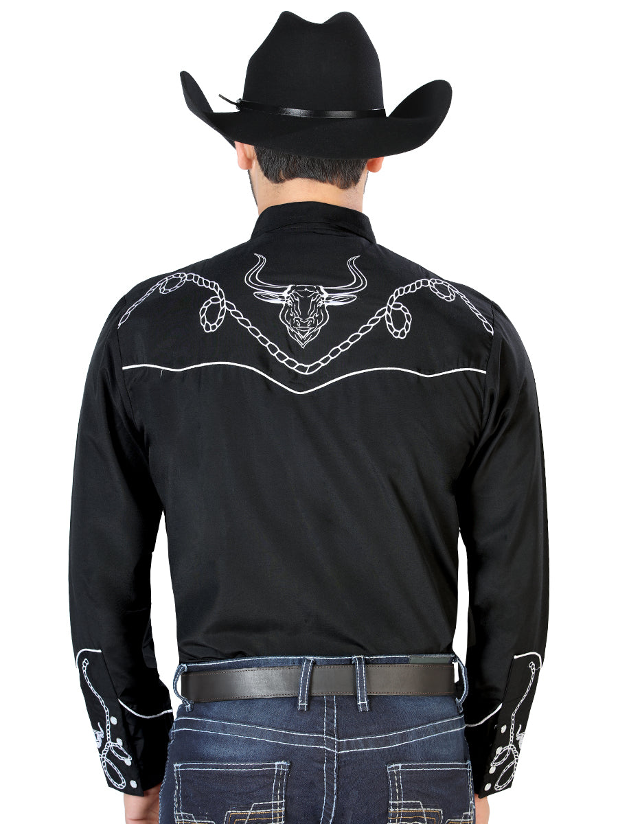 El Señor de los Cielos Embroidery Shirt Black/White 126711