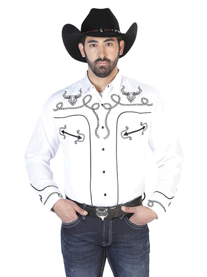 El Señor de los Cielos Embroidery Shirt White/Black 126712