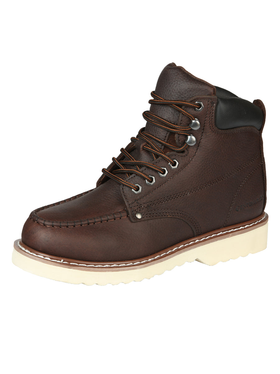 Centenario Work Boots with Laces - Grasso Leather Café 128693