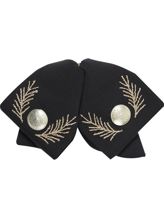 Adult 
Mexican Charro Bow Tie 100% Polyester Black/Gold  601107