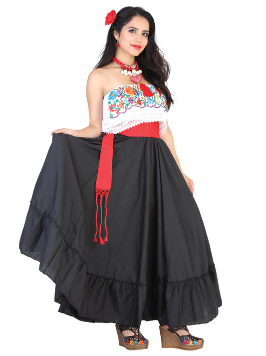 Dancing Skirt Doble Vuelo 100% Cotton Black 601620