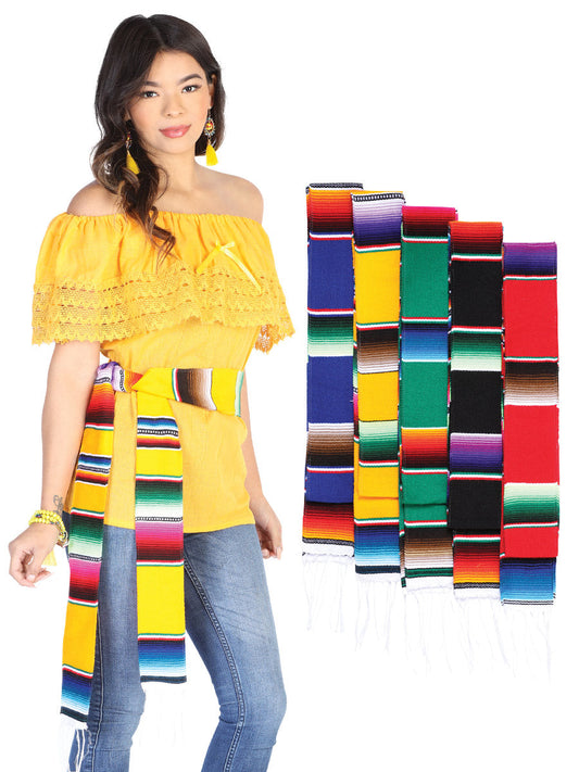 Artisanal Zarape Stole 50% Cotton, 50% Polyester Multicolor  602564