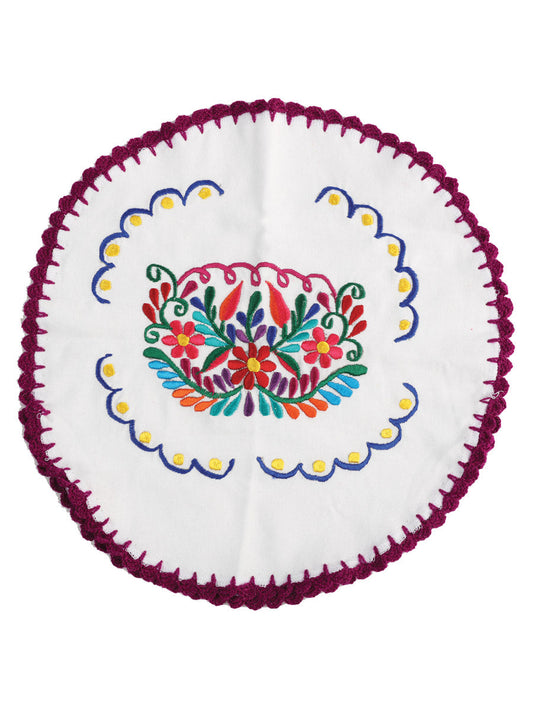 Artisanal Embroidered Tortilla Warmer 100% Cotton 603149