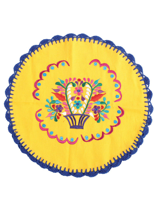 Artisanal Embroidered Tortilla Warmer 100% Cotton 603151