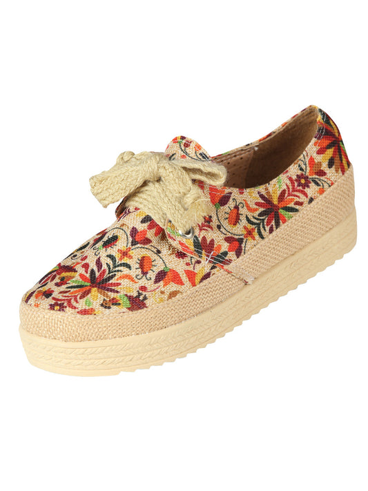 Mexican Artisanal Yute Tennis 50% Cotton, 50% Polyester  Multicolor 603959