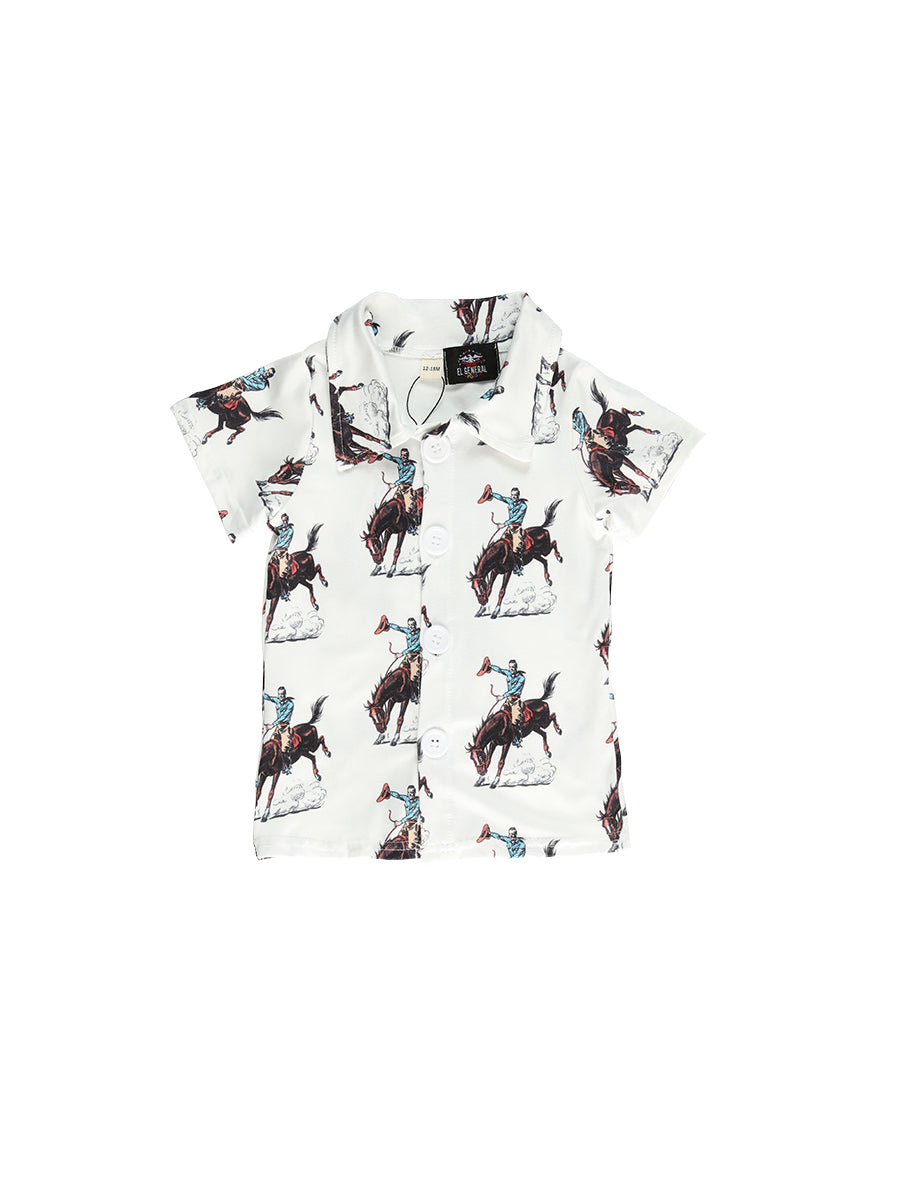 El General Kids Button up- White 702014