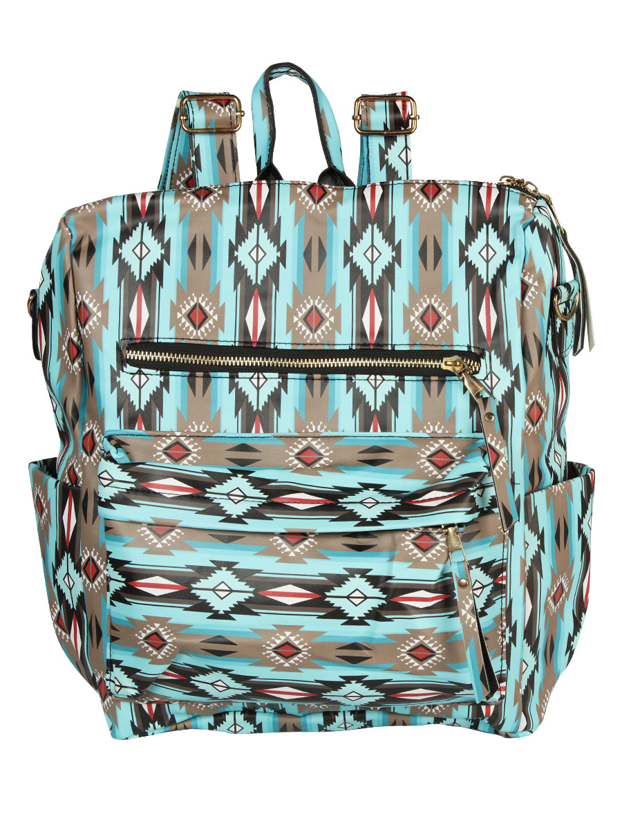 El General Aztec Print Backpack- Blue 702046
