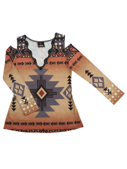 El General Womens Western Shirt- Olive 702049