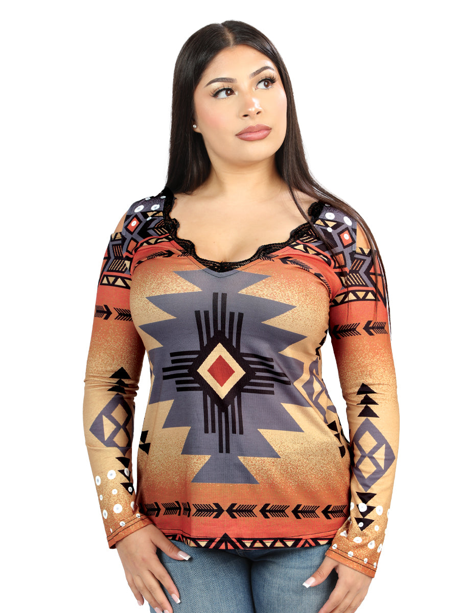 El General Womens Western Shirt- Olive 702049