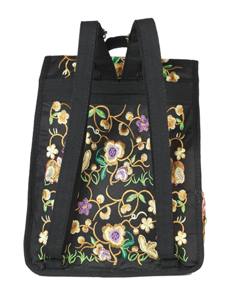 El General Embroidered Backpack-Black/Multicolor 702170