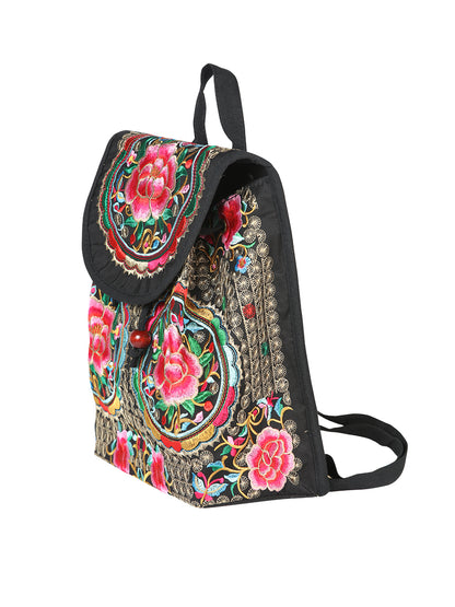 El General Embroidered backpack-Black/Multicolor 702172