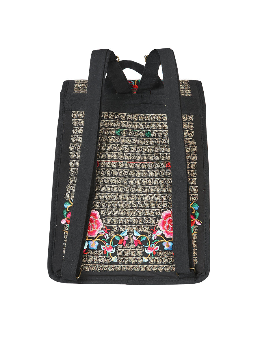 El General Embroidered backpack-Black/Multicolor 702172