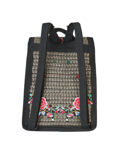 El General Embroidered backpack-Black/Multicolor 702172
