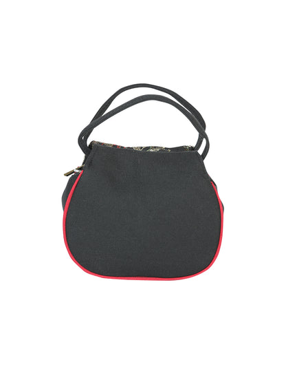 El General Embroidered Handbag- Black/Multicolor 702181