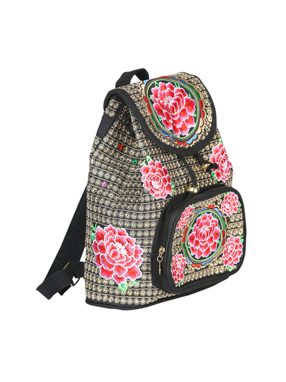 El General Embroidered Backpack-Black/Multicolor 702184